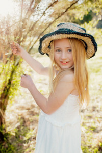 Caps: Kids Polly Short Brim Hat - Stripe