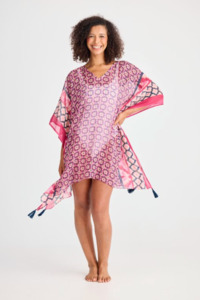 Kaftans Overdresses: Stella Kaftan - Pink Floral