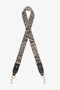 Antler: Thin Bag Strap - Cheetah Gold & Black