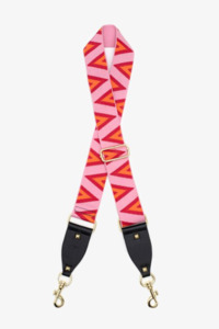 Bag Strap - Pink & Orange Triangles
