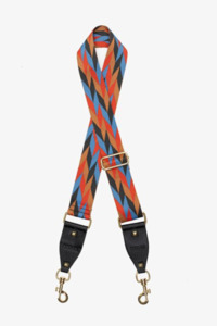Antler: Bag Strap - Rust & Blue Chevron