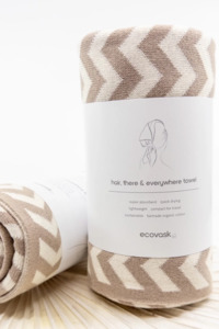 Hair & Travel Towel - Hummus Chevron
