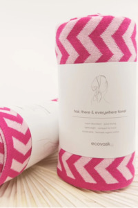 Hair & Travel Towel - Pink Chevron