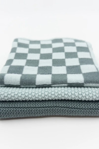Dishcloth Variety 3pk - Sea Foam Chequer