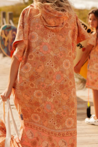 Surf Poncho, Adults - Pink Peony