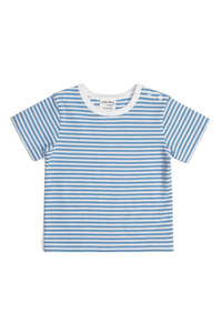 Cotton T-Shirt- Blue Stripe