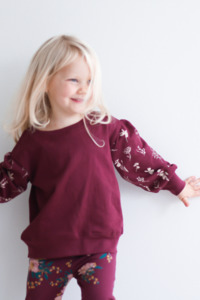 Flower Sketch Bishop Sweater