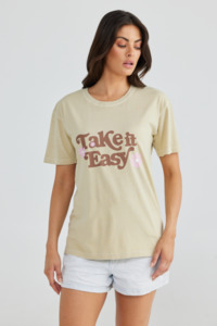 Talisman: Take it Easy Relaxed Tee - Ecru