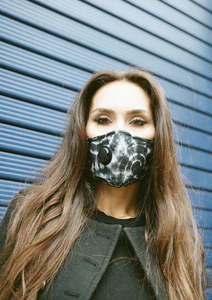 Face Masks: Supa Hero Reusable Face Mask - Black Tie Dye