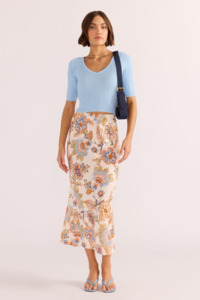 Marceline Bias Midi Skirt - Chintz Floral