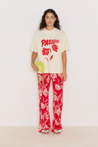Poppy Pants - Red Floral
