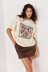 Minkpink: Lumi Oversize Tee - Cream