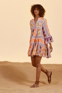 Sale Dresses: Devotion Hermosa Short Dress - Orange/Lilac