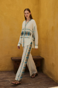 Devotion Twins: Iluma Pant - Blue/Camel