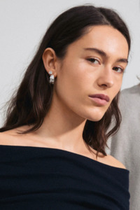 Pilgrim: Feel Earrings - 2-In-1 Set - Crystal/Silver Plated