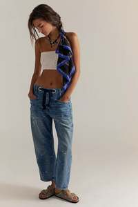 We The Free Moxie Pull On Barrel Jean - Timeless Blue