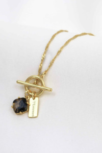 Love Lunamei: Pure Necklace - Gold with Herkimer