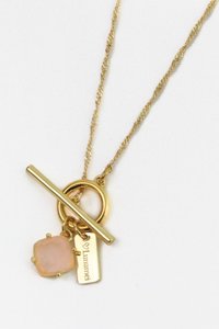 Love Lunamei: Pure Necklace - Gold with Rose Quartz