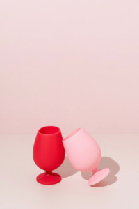 Cherry + Blush | Stemm | Silicone Unbreakable Wine Glasses