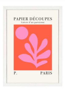 Art Ornamental: Framed Papier Decoupes Print - Red