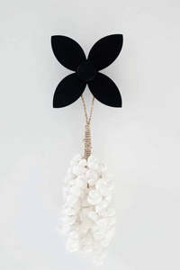 Art Ornamental: Frangipani Wall Hooks - Set Of Three (black or white)