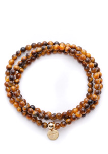 Amuleto Tiger's Eye Wrap Bracelet/Necklace - Small bead