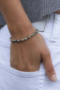 V A N I A: Amuleto Dalmatian Jasper Bracelet - Small Bead