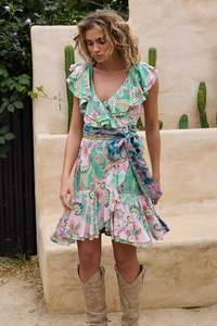 Pia Wrap Dress - Paisley Dream