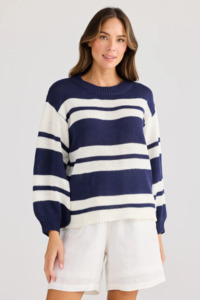 Sandwood Knit - Navy Stripe