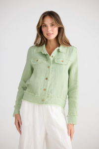 Monza Linen Jacket - Sage