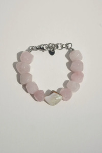 Jewellery: Rose Quartz Bracelet - Silver