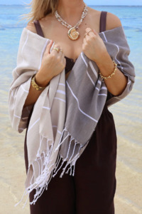 Turkish Beach Towel - Iced Latte