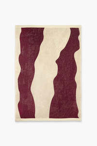 Unisex Burgundy Bone Towel