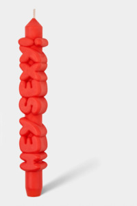 Gifts For Her: 3D Taper Candle - 'Hey Sexy' - Orange