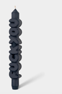 3D Taper Candle - 'F*ck You' - Black