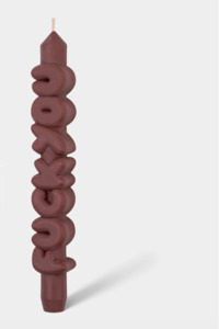 3D Taper Candle - 'F*ck You' - Mocha