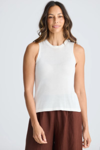 Melinda Knit Tank - White