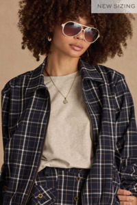 The Upside: Valencia Lexi Collared Jacket - Check