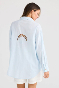 Kaftans Overdresses: Clam Overshirt - Ice Blue