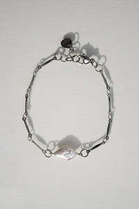 Rhombus Pearl Bracelet - Silver