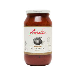 Convenience Food: Aurelio Organic Basilico Tomato Pasta Sauce 500g