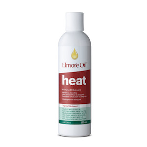 Products: ELMORE OIL - " Heat " - 125ml - 100% Natural Pain Relief - BUY 3 + GET 1 FREE - SAVE $ 32.95