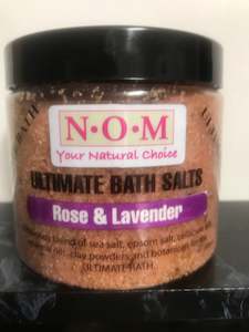 NOM - ROSE & LAVENDER ULTIMATE BATH SALTS 500gm