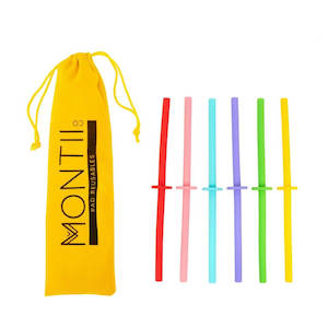 Sale: MontiiCo Mini Silicone Stopper Straws