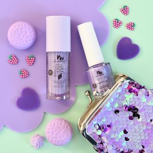 Kids Lip Gloss Natural Flavours: Grape Lip Gloss and Nail Polish Set