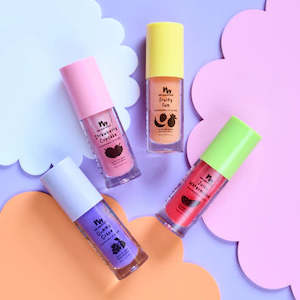 Kids Lip Gloss Natural Flavours: Natural Kids Lip Gloss Set - Strawberry, Watermelon, Fruity Fun, Grape