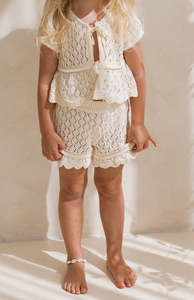 All: GIGI CROCHET SHORTS - CREAM
