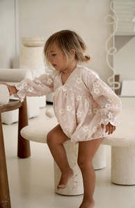 LOLLY ROMPER - CELESTE BLUSH