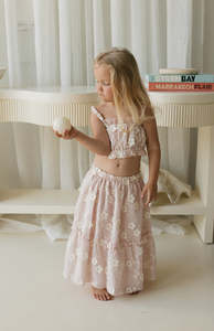 All: CELESTE CROP & SKIRT SET - BLUSH