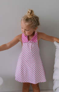 ROSIE DRESS - PINK POLKA